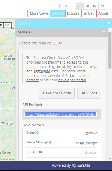 SODA API Endpoint